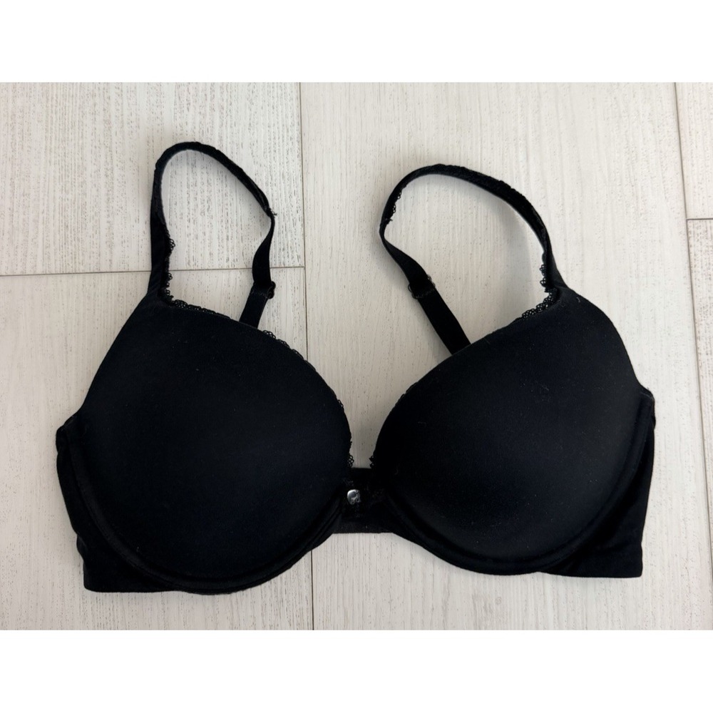 Victoria's Secret Push-up Bra Sz 34D Black Padded